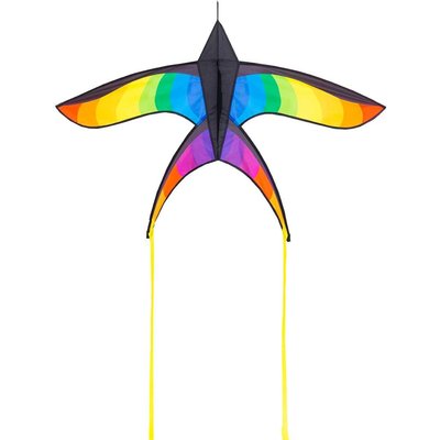 Swallow Kite Rainbow - Kinderdrachen, ab 8 Jahren, flugfertig mit 40m Schnur
