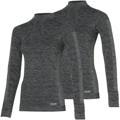 Damen-Thermoshirt Schwarz 2er-Pack