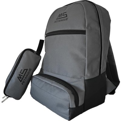 MS Pétanque Rucksack, grau und schwarz