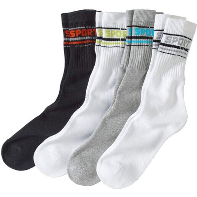 4 Paar Socken mit Jacquard-Muster