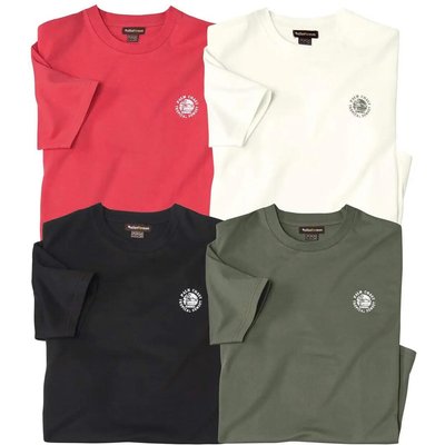 4er-Pack einfarbige T-Shirts aus Baumwolle