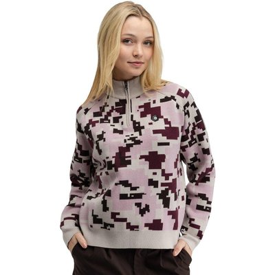 Women Golf 's quarter-zip sweater Fade-W Pink Pink