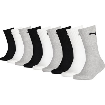 Puma JUNIOR CREW Kinder Tennis Socken für Mädchen und Jungen 9er Pack