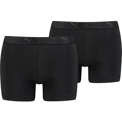 PUMA Sport Mikrofaser-Herren-Boxershorts 2er-Pack Schwarz