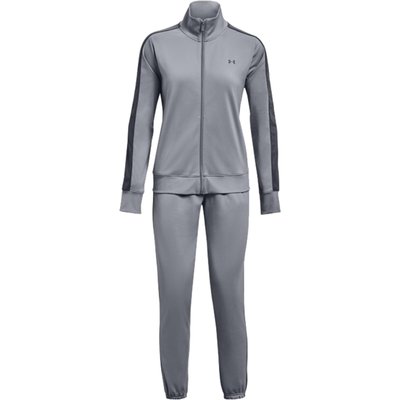 Under Armour Tricot Tracksuit Damen Trainingsanzug Jogginganzug 1365147 035 grau