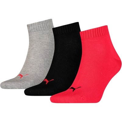 3 Paar Puma Unisex Quarter Socken Sneaker Gr. 35 - 49 für Damen Herren Füßlinge