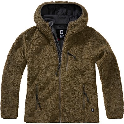 Brandit Women Teddyfleece Jacket Hooded Damen, mit Kapuze (Olive) Größe XL