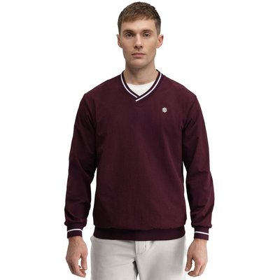 Men Golf 's v-neck windbreaker pullover Stinger Cherry Red