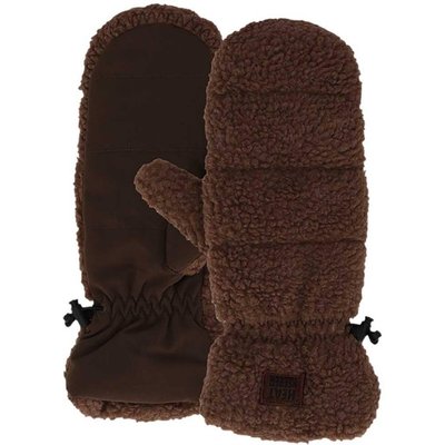 Funktions-Fäustlinge Damen Teddy - Taupe