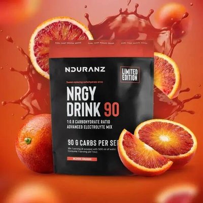 Nrgy Drink 90 Blood Orange Kohlenhydrate Triathlon Laufen Rad Nduranz 1,2 kg