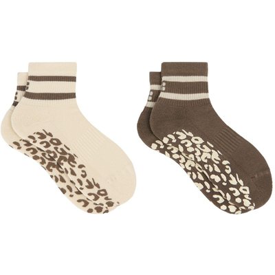 SWEATY BETTY Sweaty Betty Animal Print Mini Pilates Crew Gripper 2 Pack