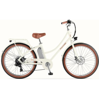 E-Stepcity Elektrisches Citybike – 250W, 36V, 60 km, Shimano 7-Gang. Light Sand