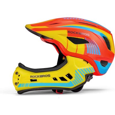 ROCKBROS Kinder Fahrradhelm Integralhelm orange