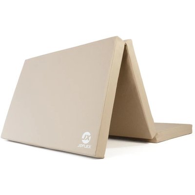 Turnmatte 210 x 100 x 8 cm beige Weichbodenmatte klappbar Jeflex