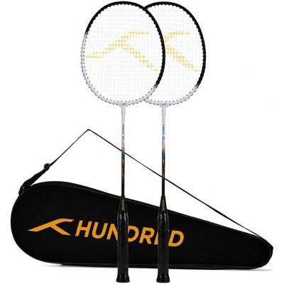 Badminton Set 2 Schläger mit Hülle - Powertek 100 Anfänger Training