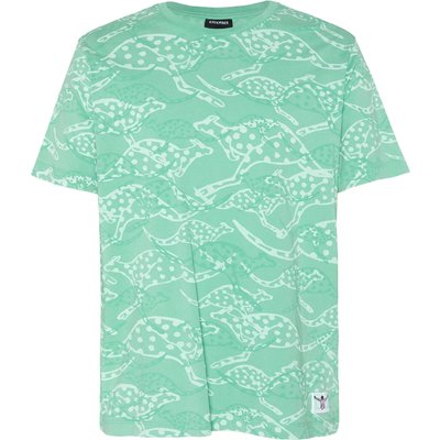 T-Shirt mit Allover Känguru Print