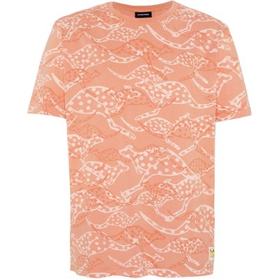 T-Shirt mit Allover Känguru Print