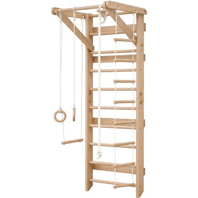 Kinder Gymnastik Sprossenwand Klettergerüst Cherry Active Holz Natur Bar