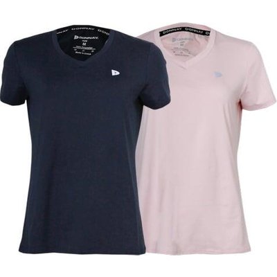2er-Pack Damen-Multisport-T-Shirt mit V-Ausschnitt, Vera Cool Dry