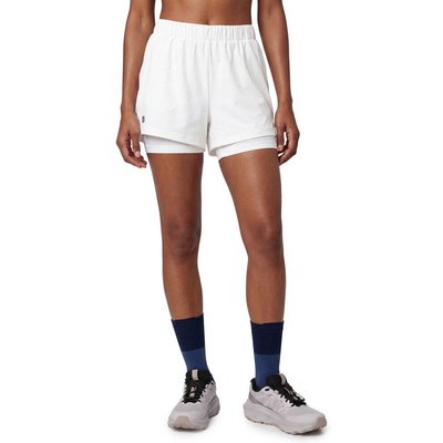 Women Hiking ’s 2-in-1 trail running shorts Araroa-W White White