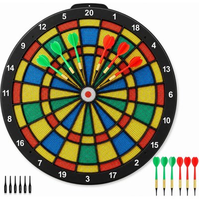 Soft-Zielscheibe 45 cm - 6 Darts mit Kunststoffspitzen