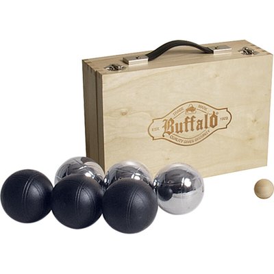 Buffalo Boule-Set pulverbeschichtet in Holzkiste