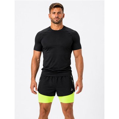 Herren Funktions Laufshorts Pro Line Schwarz-Neon