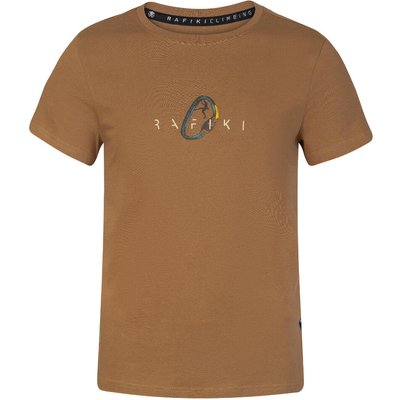 Klassisches bequemes Bio-Kurzarm-T-Shirt für Herren RAFIKI braun