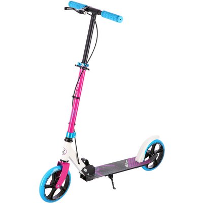Klappbarer City Scooter NILS Extreme HM0107 White-Pink 200 mm mit Handbremse