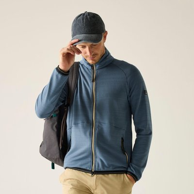 Malton Herren-Fleecejacke mit durchgehendem Reißverschluss, meliert