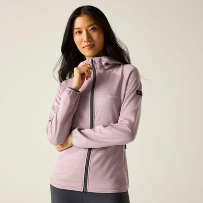 Damen Ferna melierter Stretch‑Midlayer mit Kapuze und Vollreißverschluss