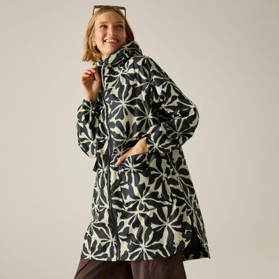 Gestromte wasserdichte Pack-It-Jacke für Damen mit Kapuze in Packform