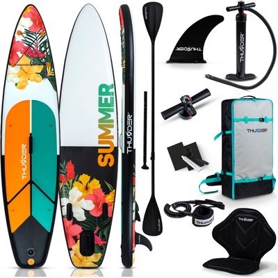 Aufblasbares SUP-Board 320 cm THUNDER Auftrieb Rucksack Set Zubehör Kajak