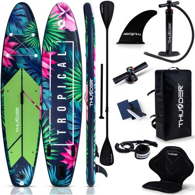 SUP-Board 320 cm THUNDER aufblasbar Set Rucksack Sitz