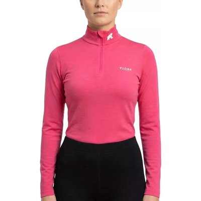 Damen-T-Shirt aus 100% Merinowolle mit langen Ärmeln - Bjork 210 Zip