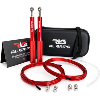 Profi Speed Rope Aluminium Springseil Crosstraining Fitness Gym RL Grips Rot