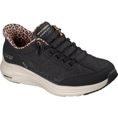 Skechers Damen Slip-ins Contour Foam Cozy Fit Leopard Dream 150419 BLK