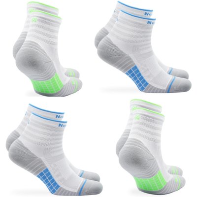 4er Techn. Laufsocken, Anti-Blasen, Zonendämpfung, Atmungsaktiv, Antibakteriell