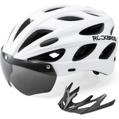 ROCKBROS Fahrradhelm Helm mit Visier Abnehmbaren Magnet