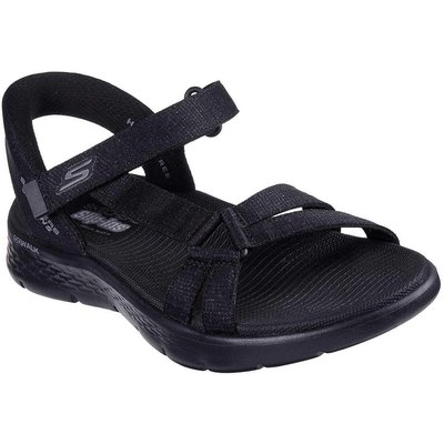 "Go Walk" Meliert Sandalen für , Zum Reinschlüpfen Damen Schwarz meliert