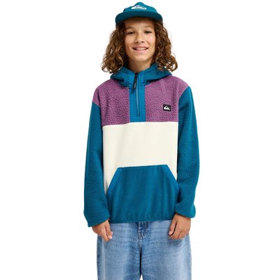Sherpa-Fleece mit Halbreißverschluss OCEAN VIEW MIX Blau Junge