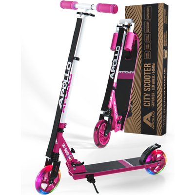 Apollo SkyRacer 145 mm City-Roller mit Federung LED-Rollen klappbar