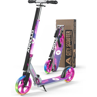 Apollo City Scooter Phantom Pro – Kinderroller klappbar mit LED-Rollen 200 mm