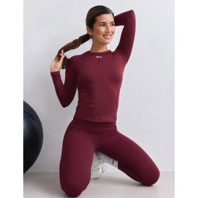 Damen Langarmshirt Ultraweich Schnelltrocknend 4-Wege-Stretch Soft Basic Rot