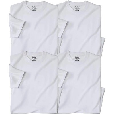 4er-Pack einfarbige T-Shirts in Weiß