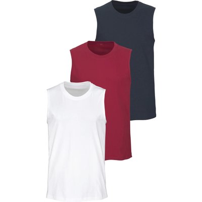 Herren Muscleshirts (3 Stück), Baumwolle »Cotton made in Africa«
