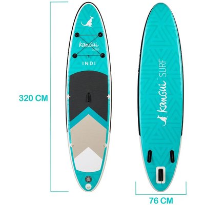 INDI aufblasbares Paddleboard 320 cm mit Paddel, Pumpe, Tasche und Zubehör
