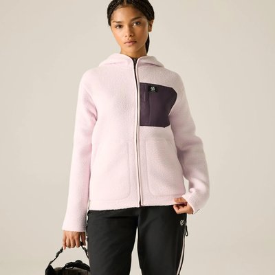 Firn Damen-Fleecejacke mit Kapuze und Borg-Fleece
