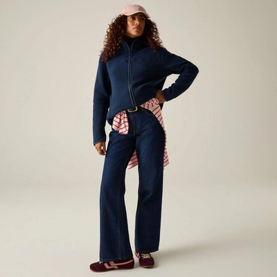 Damen-Fleecejacke von Frankie Borg mit durchgehendem Reißverschluss