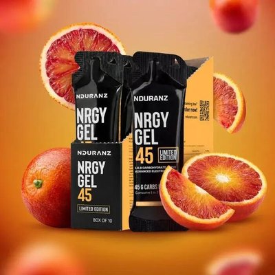 Nrgy Gel 45 Sicilian Orange Kohlenhydrate Triathlon Laufen Rad Nduranz 10 x 75 g